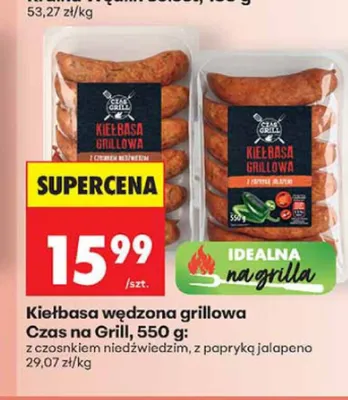 Kiełbasa wędzona grillowa Czas na Grill z czosnkiem niedźwiedzim promocja w Biedronka