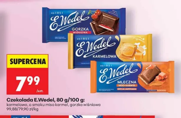 Czekolada karmelowa E.Wedel promocja w Biedronka