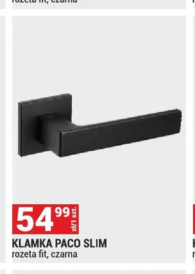 Klamka Paco Slim rozeta fit czarna promocja w Merkury Market