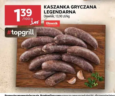 Kaszanka gryczana legendarna Olewnik promocja w Stokrotka
