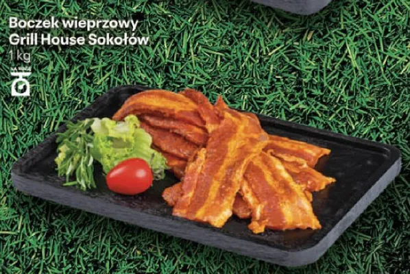Boczek wieprzowy Grill House Sokołów promocja w Delikatesy Centrum