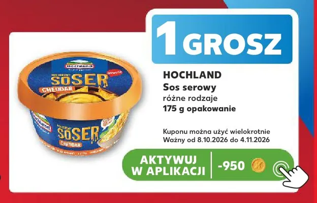 Sos serowy Hochland promocja w Kaufland