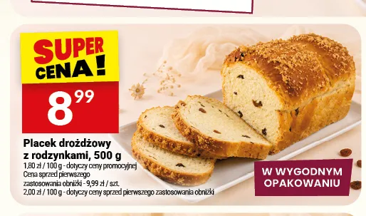 Placek drożdżowy z rodzynkami Białecki promocja w Twój Market