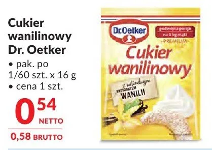 Cukier waniliowy Dr. Oetker promocja w Makro