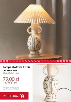 Lampa stołowa Teta ceramiczna promocja w Homla