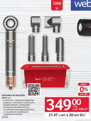Suszarka do włosów HD4 5w1 promocja w Selgros
