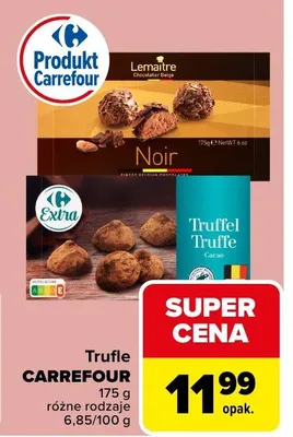 Trufle kakaowe różne rodzaje promocja w Carrefour