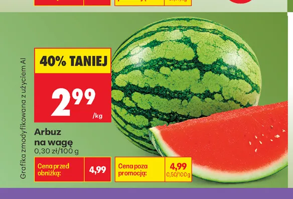 Arbuz promocja w Biedronka