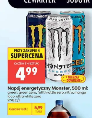 Napój energetyczny Monster Green promocja w Biedronka