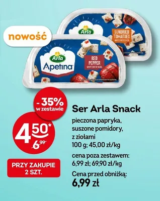 Ser Arla Snack pieczona papryka promocja w Żabka