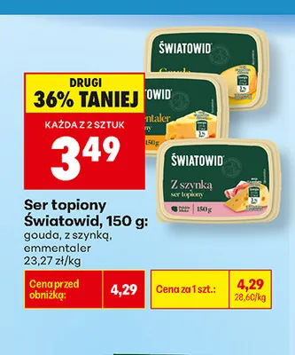 Ser topiony Światowid emmentaler promocja w Biedronka