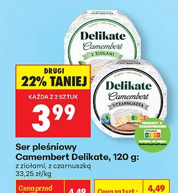 Ser pleśniowy Camembert z ziołami promocja w Biedronka