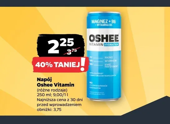 Napój Oshee Vitamin promocja w Netto