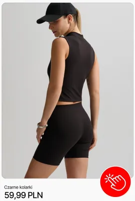 Kolarki damskie Cropp czarne promocja w Cropp