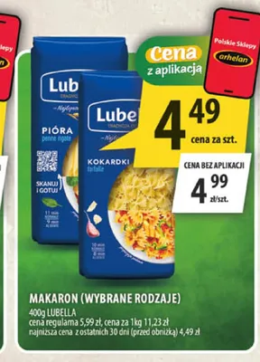 Makaron kokardki Lubella promocja w Arhelan