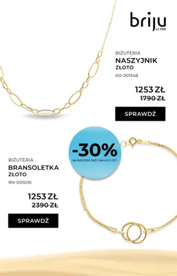 Bransoletka złoto promocja w Briju