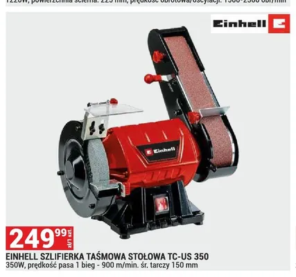 Szlifierka taśmowa stołowa Einhell TC-US 350 promocja w Merkury Market