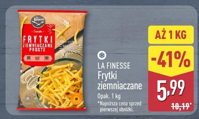 Frytki ziemniaczane  promocja w Aldi