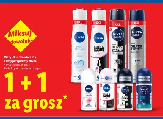 Antyperspirant Black & White Invisible Original XXL Nivea Men promocja w Lidl