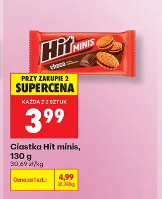 Ciastka Hit minis choco promocja w Biedronka