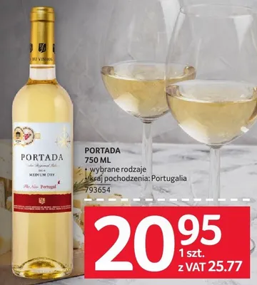 Wino Portada 750 ml wybrane rodzaje z Hiszpanii i Portugalii promocja w Selgros