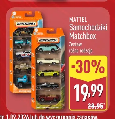 Samochodziki Matchbox Mattel promocja w Aldi