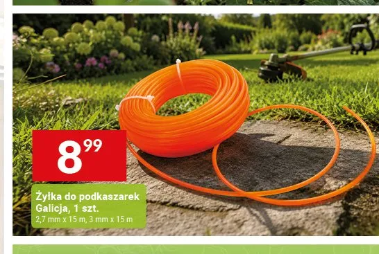 Żyłka do podkaszarek Galicja 2,7 mm x 15 m promocja w Twój Market