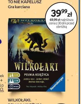 Gra karciana Wilkołaki Pełnia Księżyca promocja w Empik