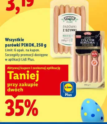 Parówki wszystkie rodzaje promocja w Lidl