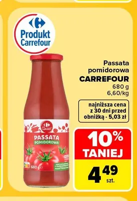 Passata pomidorowa Carrefour Classic promocja w Carrefour