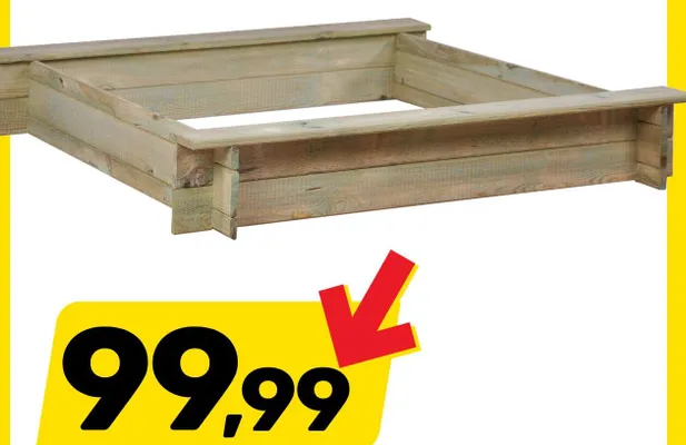 Piaskownica z dwiema ławeczkami promocja w Bricomarche