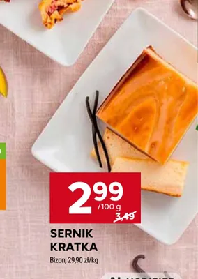 Sernik kratka Bizon promocja w Stokrotka