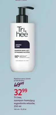 Szampon hamujący wypadanie włosów Tri.hee promocja w Rossmann