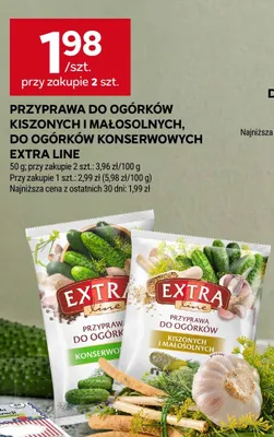 Przyprawa do ogórków kiszonych i małosolnych Extra Line promocja w Stokrotka