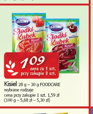 Kisiel Słodki Kubek Gellwe promocja w CEZAR Delikatesy