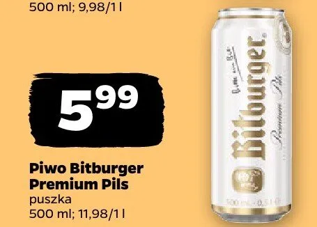 Piwo Premium Pils puszka promocja w Netto