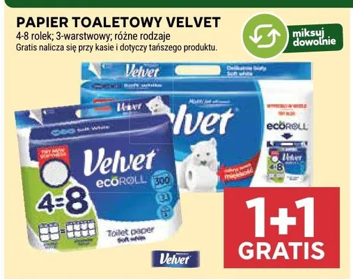 Papier toaletowy Velvet promocja w Stokrotka