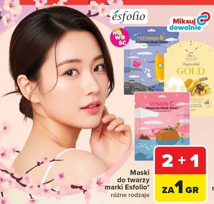 Maski do twarzy różne rodzaje promocja w Carrefour