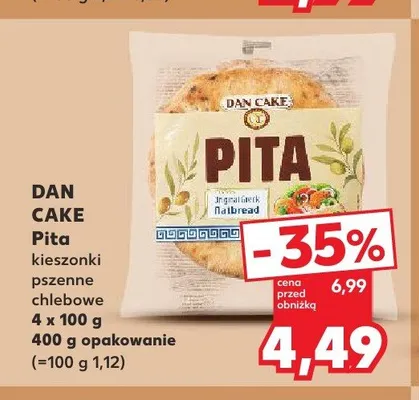 Pita kieszonki pszenne chlebowe Dan Cake promocja w Kaufland