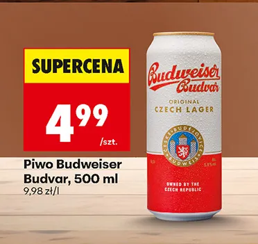 Piwo Budweiser Budvar promocja w Biedronka