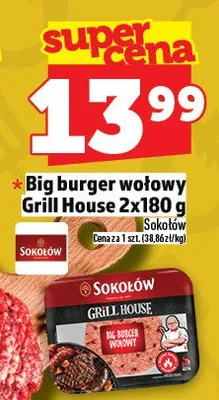 Big burger wołowy Grill House promocja w TOPAZ