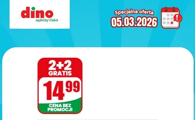 Specjalna oferta na 05.03.2026 - promocje spoza gazetki, strona 5 promocja w Dino