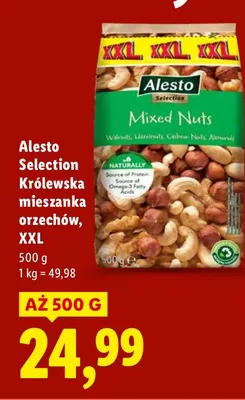 Królewska mieszanka orzechów Alesto Selection XXL 500 g promocja w Lidl
