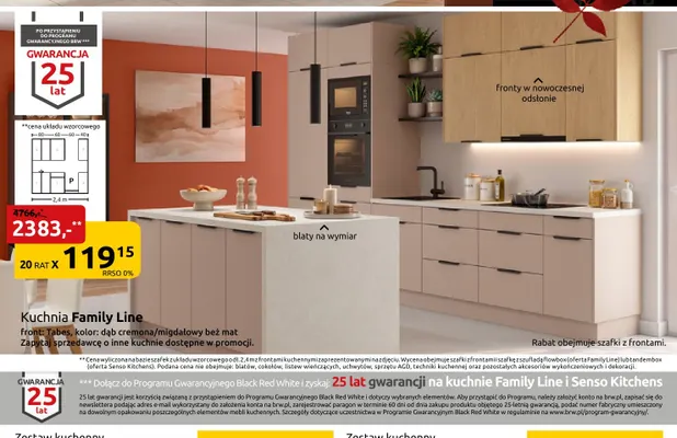 Kuchnia Family Line promocja w Black Red White