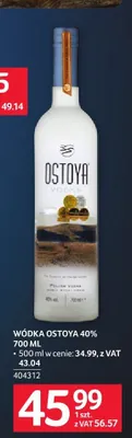 Wódka Ostoya 40% promocja w Selgros