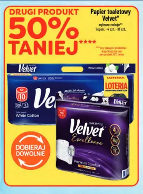 Papier toaletowy Velvet Excellence 4-pak promocja w POLOmarket