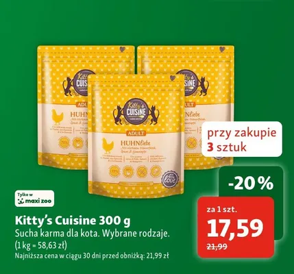 Sucha karma dla kota Kitty's Cuisine promocja w MAXI ZOO