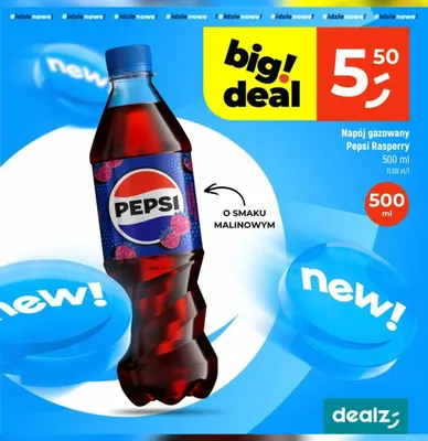 Napój gazowany Pepsi Raspberry promocja w Dealz