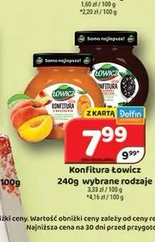 Konfitura Łowicz promocja w Delfin