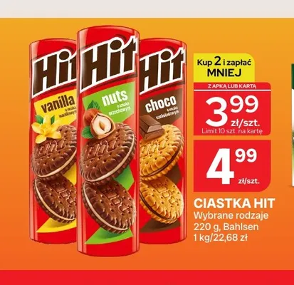 Ciastka Hit vanilla promocja w Chorten
